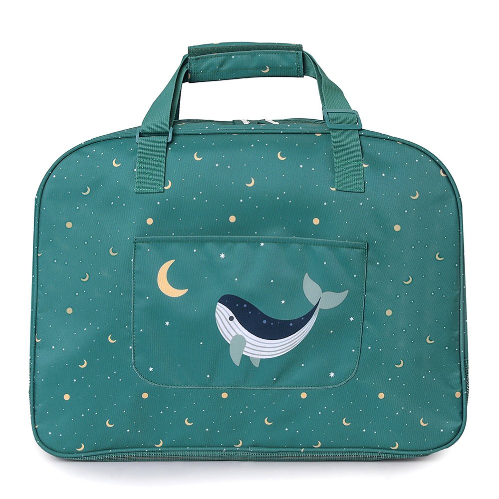 BOLSA DE PLAYA ANTIARENA TUTETE ·WHALE TEAL· - Happy Moments Baby