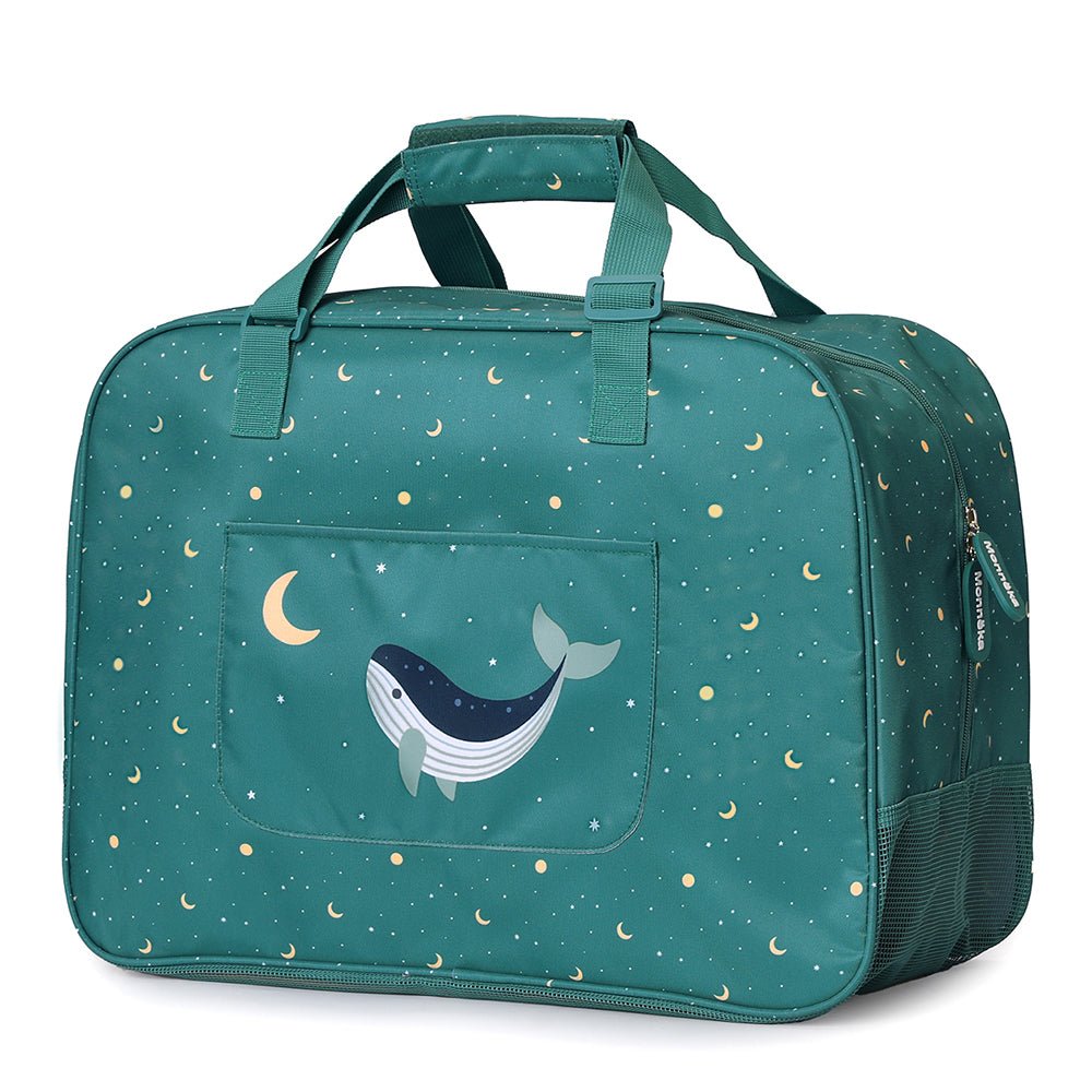 BOLSA DE PLAYA ANTIARENA TUTETE ·WHALE TEAL· - Happy Moments Baby