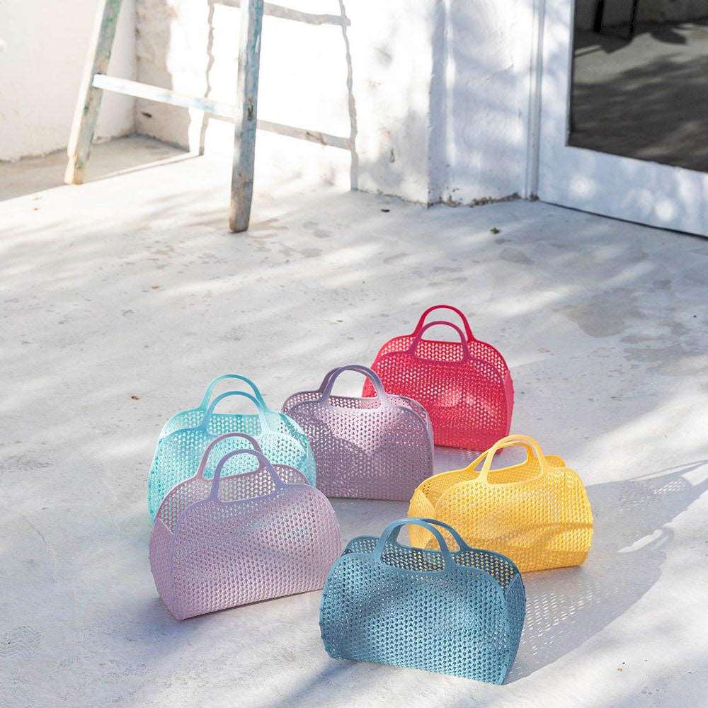 BOLSA DE PLAYA VINTAGE ·BLUE· - Happy Moments Baby