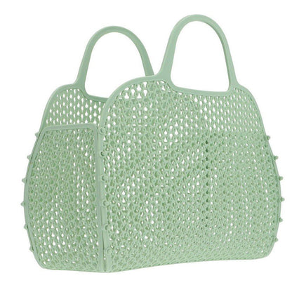 BOLSA DE PLAYA VINTAGE ·MINT· - Happy Moments Baby