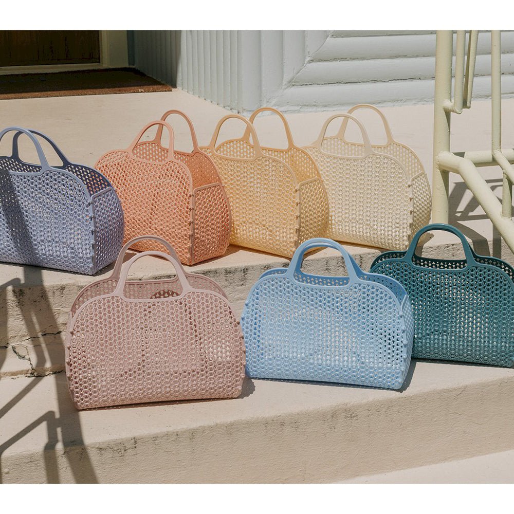 BOLSA DE PLAYA VINTAGE ·YELLOW MELLOW· - Happy Moments Baby