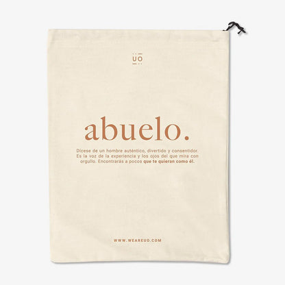 BOLSA DE TELA REGALO UO ·DEFINICIÓN ABUELO· - Happy Moments Baby