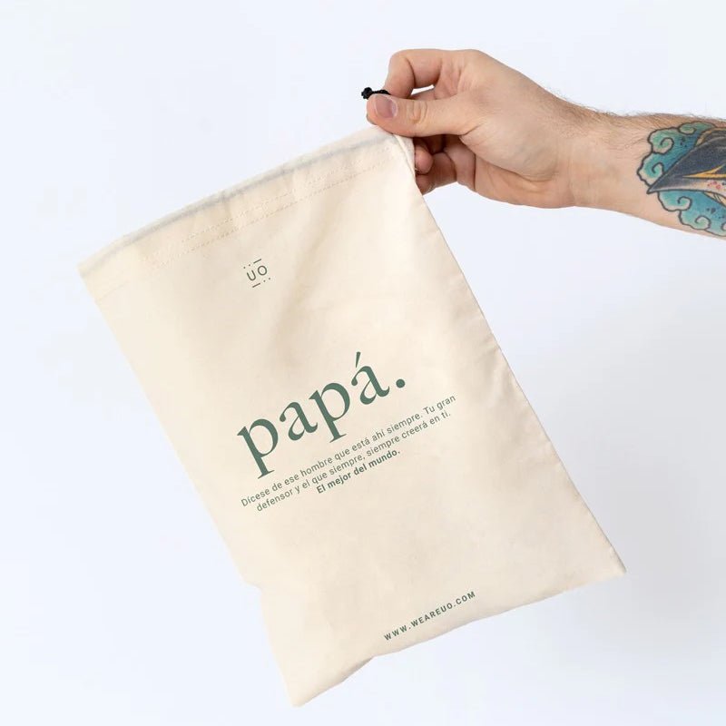 BOLSA DE TELA REGALO UO ·DEFINICIÓN PAPÁ· - Happy Moments Baby