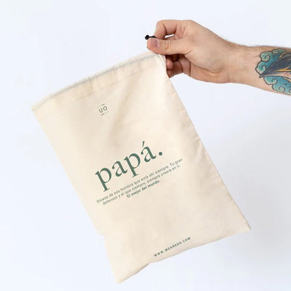 BOLSA DE TELA REGALO UO ·DEFINICIÓN PAPÁ· - Happy Moments Baby