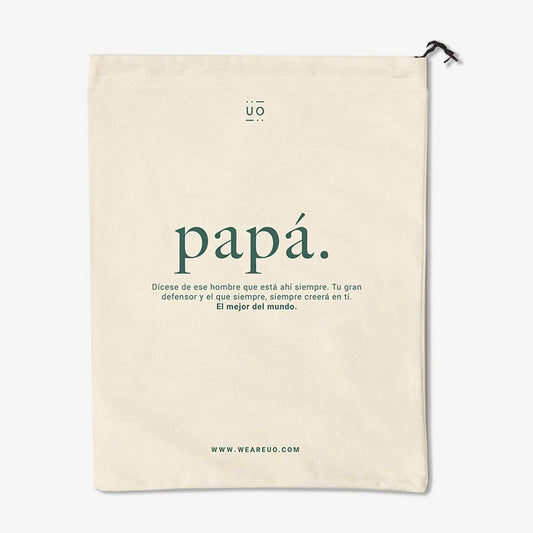 BOLSA DE TELA REGALO UO ·DEFINICIÓN PAPÁ· - Happy Moments Baby