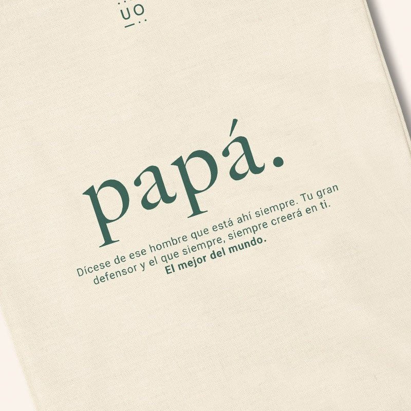 BOLSA DE TELA REGALO UO ·DEFINICIÓN PAPÁ· - Happy Moments Baby