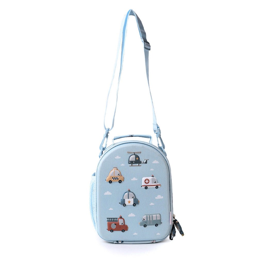 BOLSA MERIENDA TÉRMICA TUTETE 3D ·CITY CARS· - Happy Moments Baby