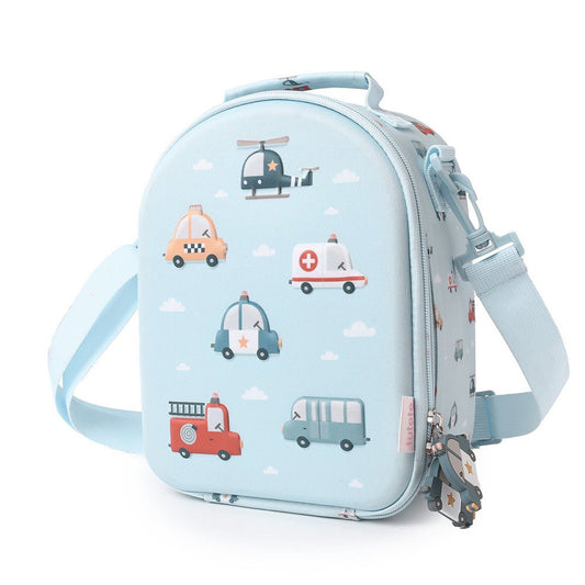 BOLSA MERIENDA TÉRMICA TUTETE 3D ·CITY CARS· - Happy Moments Baby