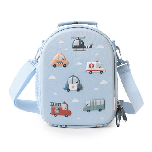 BOLSA MERIENDA TÉRMICA TUTETE 3D ·CITY CARS· - Happy Moments Baby