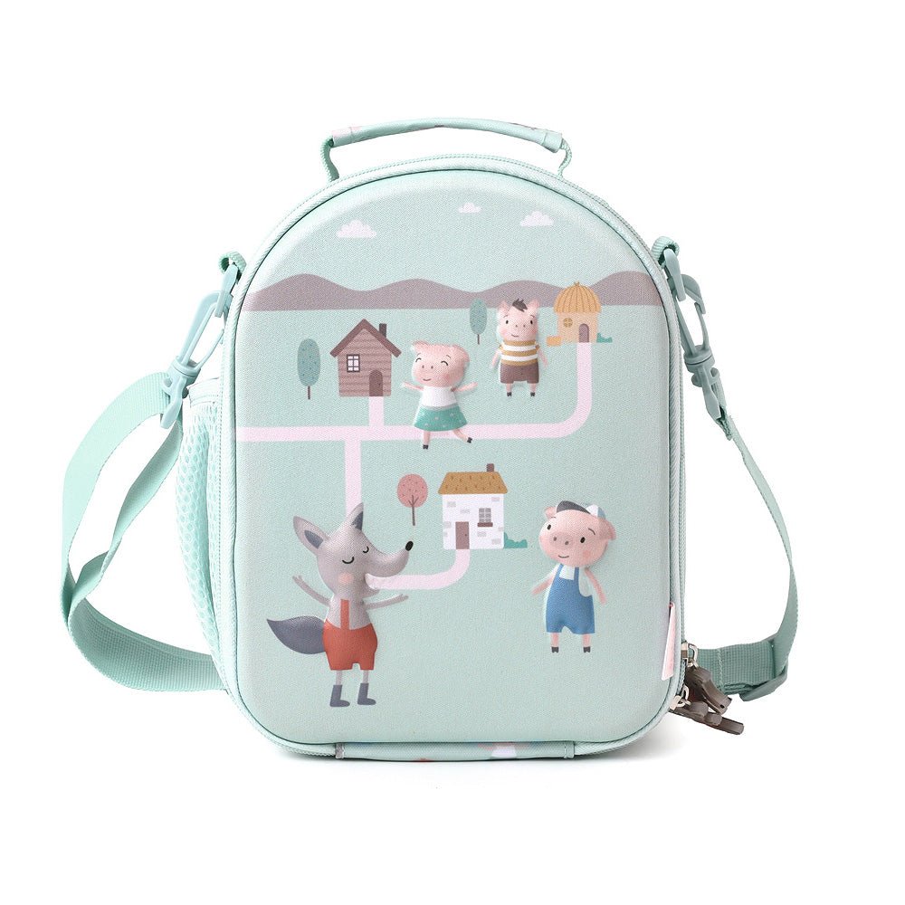 BOLSA MERIENDA TÉRMICA TUTETE 3D ·THREE LITTLE PIGS· - Happy Moments Baby