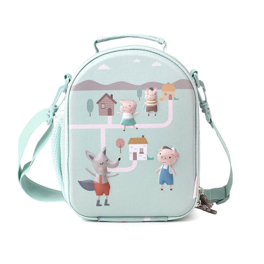 BOLSA MERIENDA TÉRMICA TUTETE 3D ·THREE LITTLE PIGS· - Happy Moments Baby