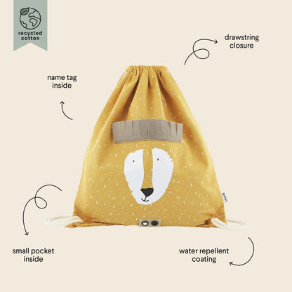 BOLSA SACO DE TELA INFANTIL TRIXIE ·LEÓN· - Happy Moments Baby