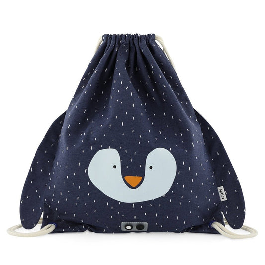 BOLSA SACO DE TELA INFANTIL TRIXIE ·PINGÜINO· - Happy Moments Baby