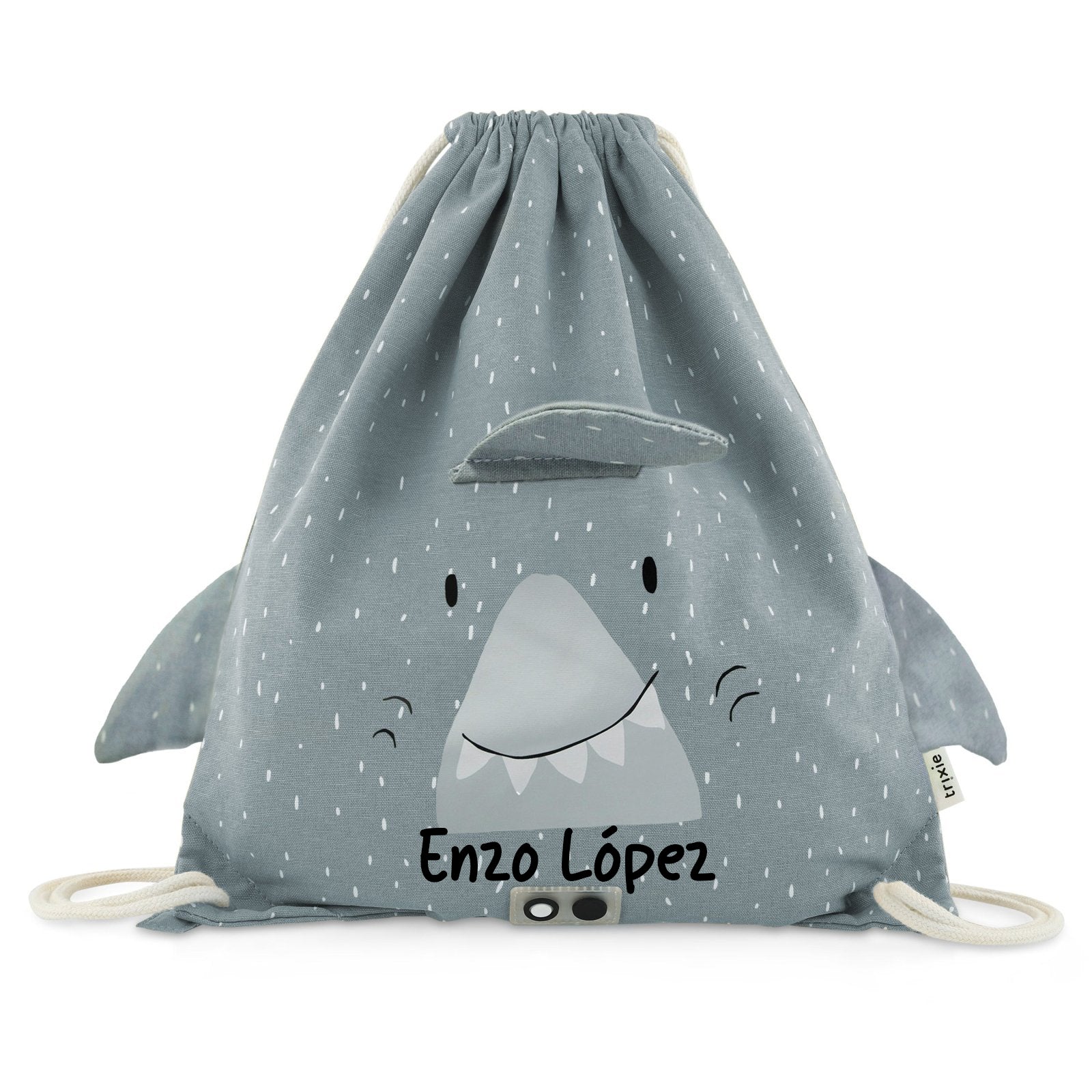 BOLSA SACO DE TELA INFANTIL TRIXIE ·TIBURÓN· - Happy Moments Baby