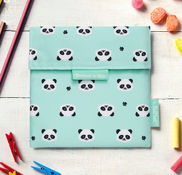 BOLSITA PARA SNACKS ECOLÓGICA ·PANDA· - Happy Moments Baby