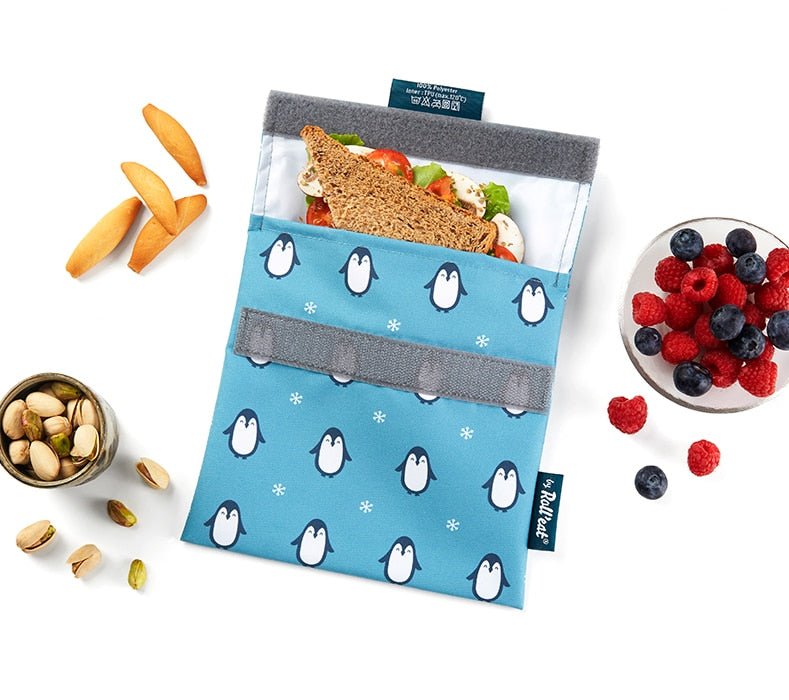 BOLSITA PARA SNACKS ECOLÓGICA ·PENGUIN· - Happy Moments Baby