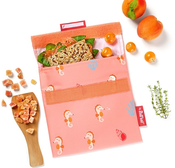 BOLSITA PARA SNACKS ECOLÓGICA ·SEAHORSE· - Happy Moments Baby