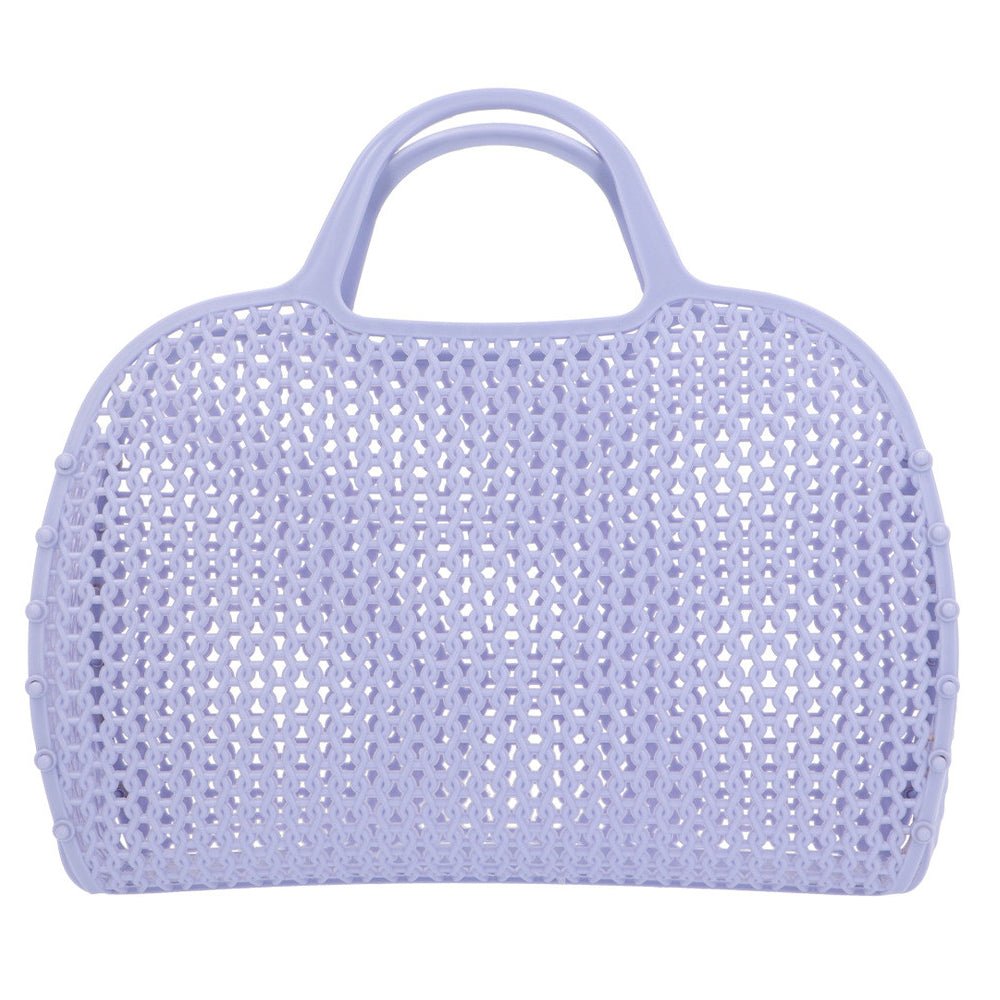 BOLSO DE PLAYA RETRO VINTAGE ·LAVANDER· - Happy Moments Baby