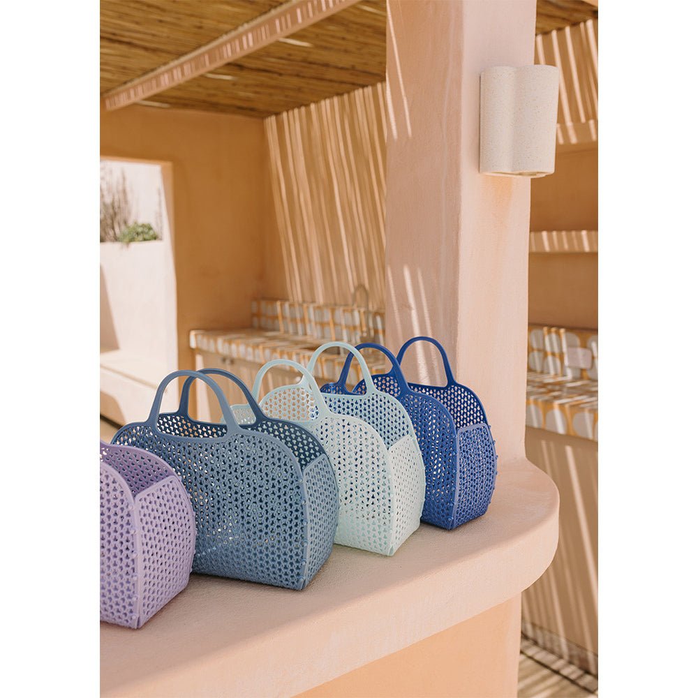 BOLSO DE PLAYA RETRO VINTAGE ·LAVANDER· - Happy Moments Baby