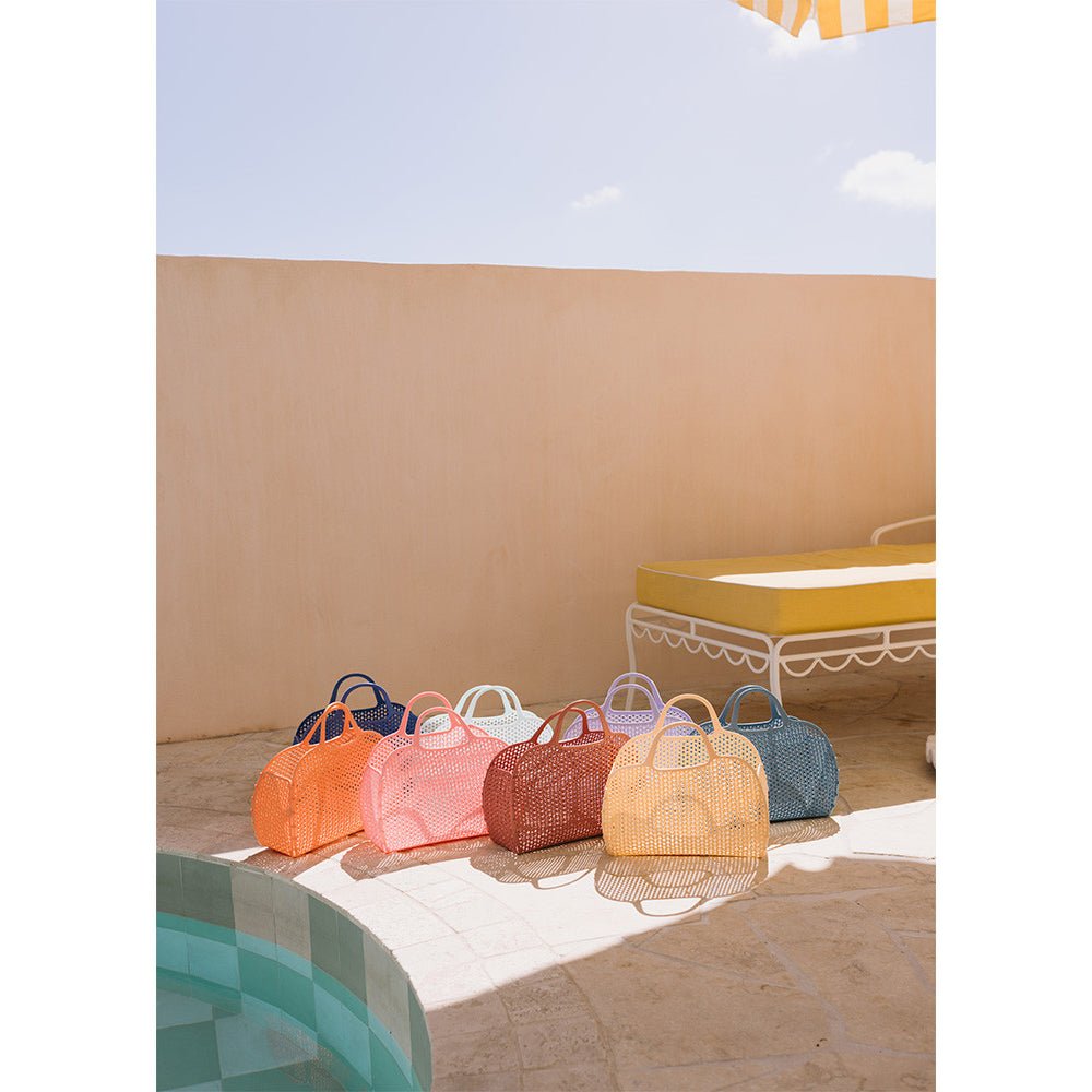 BOLSO DE PLAYA RETRO VINTAGE ·LAVANDER· - Happy Moments Baby