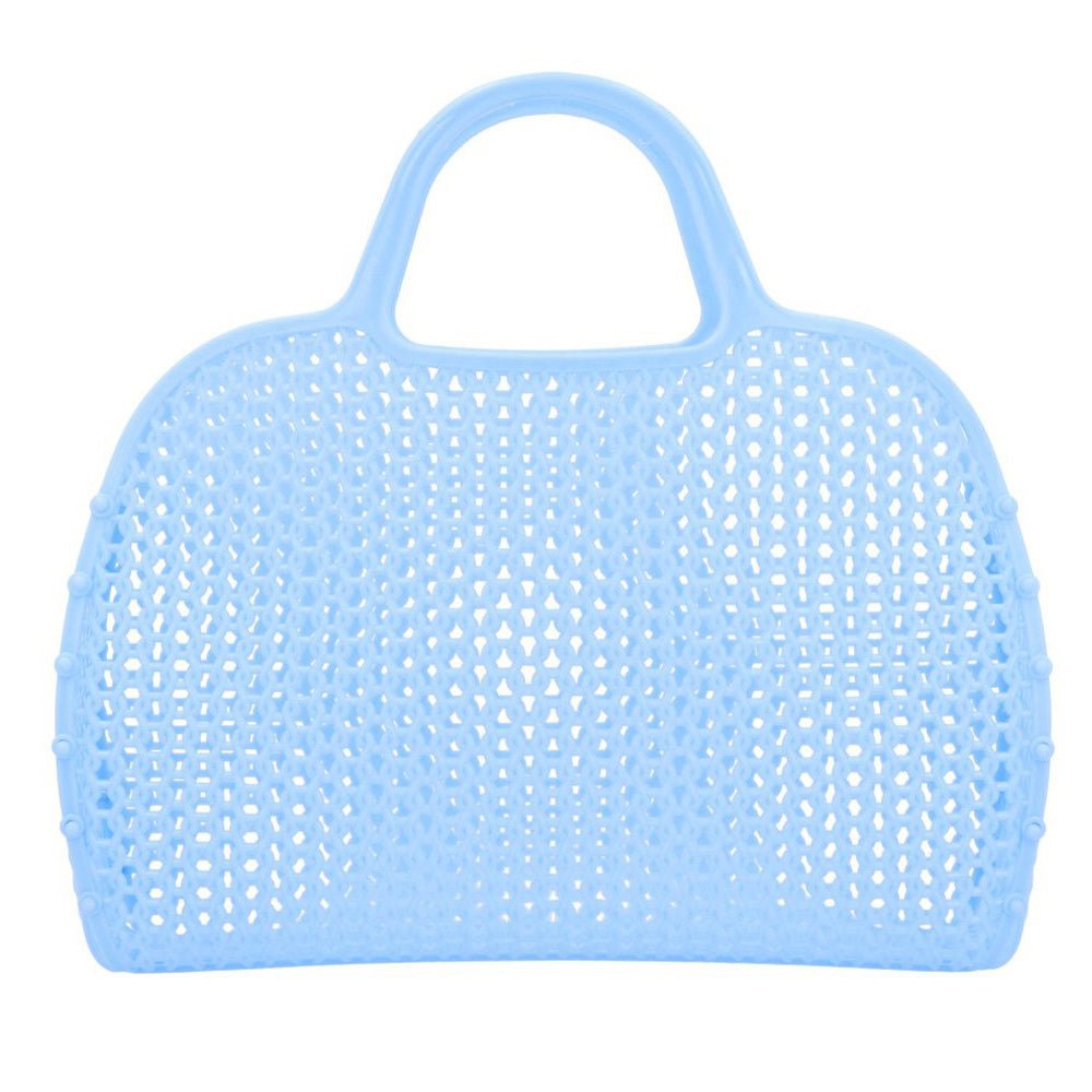 BOLSO DE PLAYA RETRO VINTAGE ·SERENITY BLUE· - Happy Moments Baby