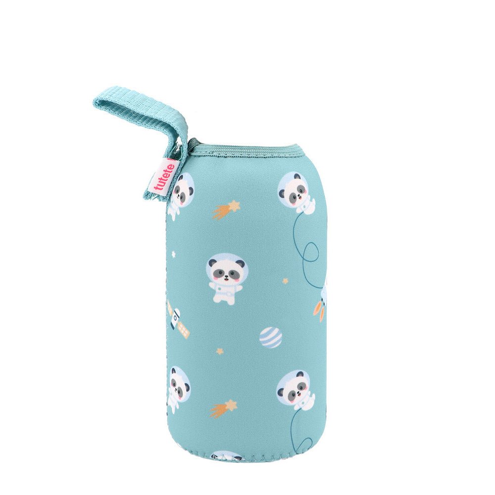 BOTELLA DE ACERO CON FUNDA TUTETE ·PANDAS IN SPACE· - Happy Moments Baby