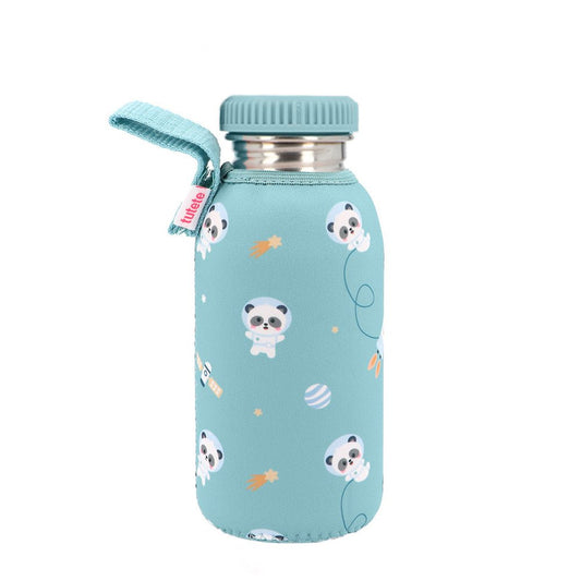 BOTELLA DE ACERO CON FUNDA TUTETE ·PANDAS IN SPACE· - Happy Moments Baby