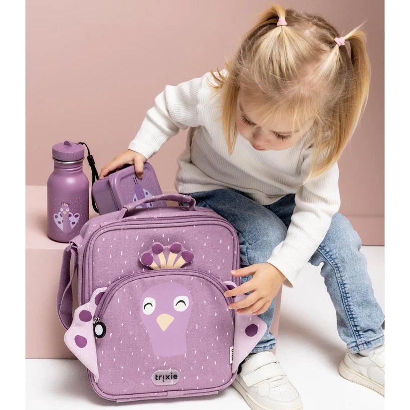 BOTELLA DE ACERO TRIXIE 350ML ·PAVO REAL· - Happy Moments Baby