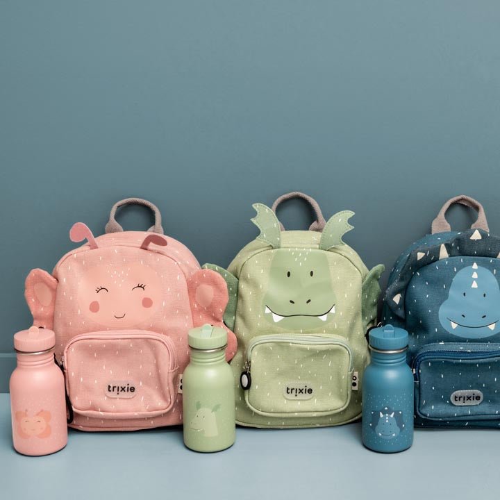 BOTELLA DE ACERO TRIXIE 350ML ·TRICERATOPS· - Happy Moments Baby
