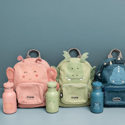 BOTELLA DE ACERO TRIXIE 350ML ·TRICERATOPS· - Happy Moments Baby