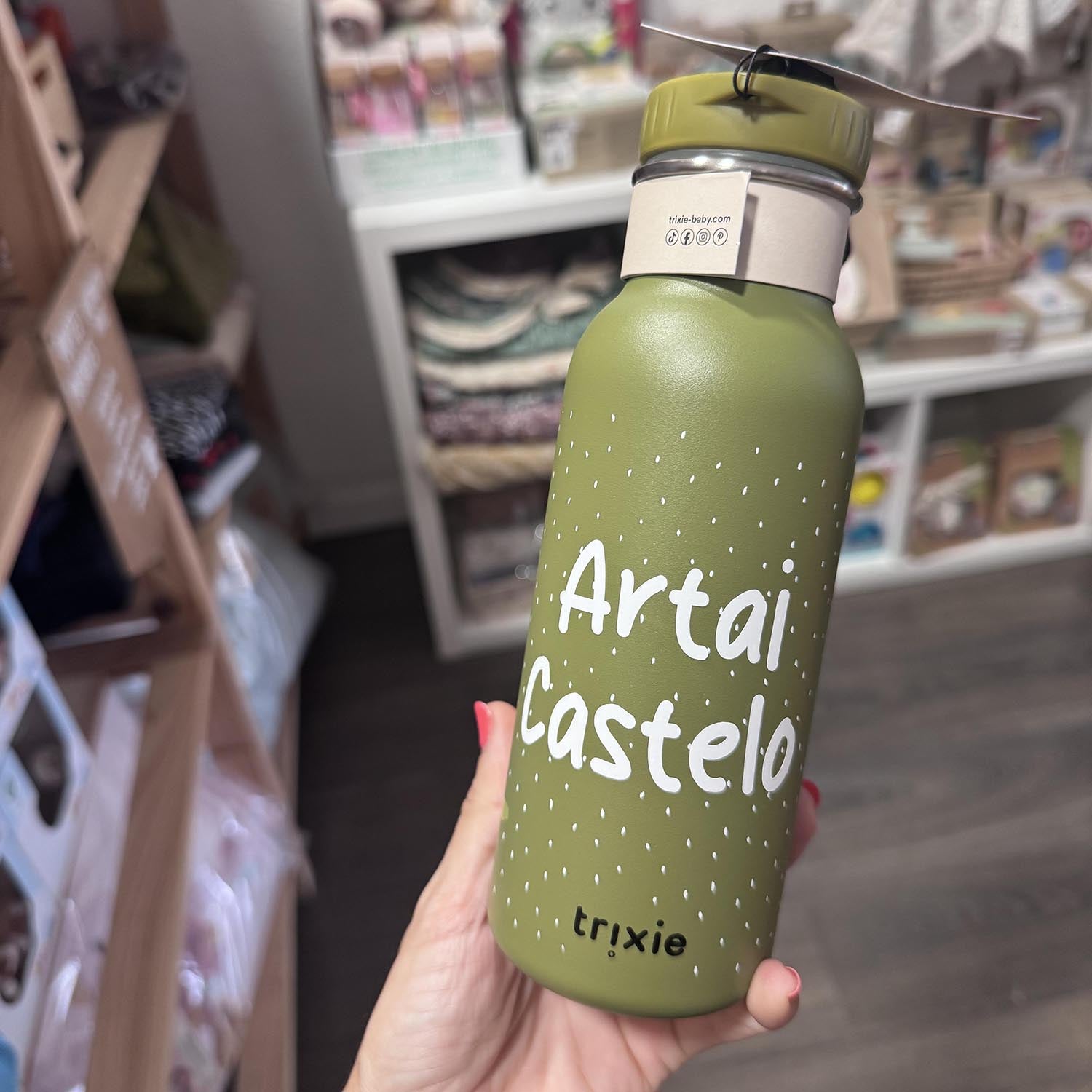 BOTELLA DE ACERO TRIXIE 500ML ·DINO· - Happy Moments Baby