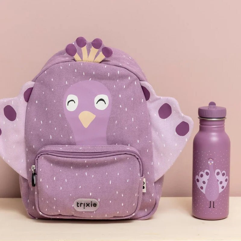 BOTELLA DE ACERO TRIXIE 500ML ·PAVO REAL· - Happy Moments Baby