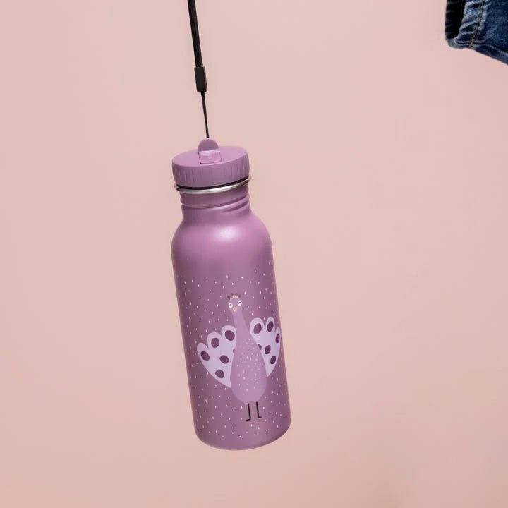 BOTELLA DE ACERO TRIXIE 500ML ·PAVO REAL· - Happy Moments Baby