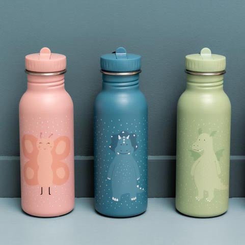BOTELLA DE ACERO TRIXIE 500ML ·TRICERATOPS· - Happy Moments Baby