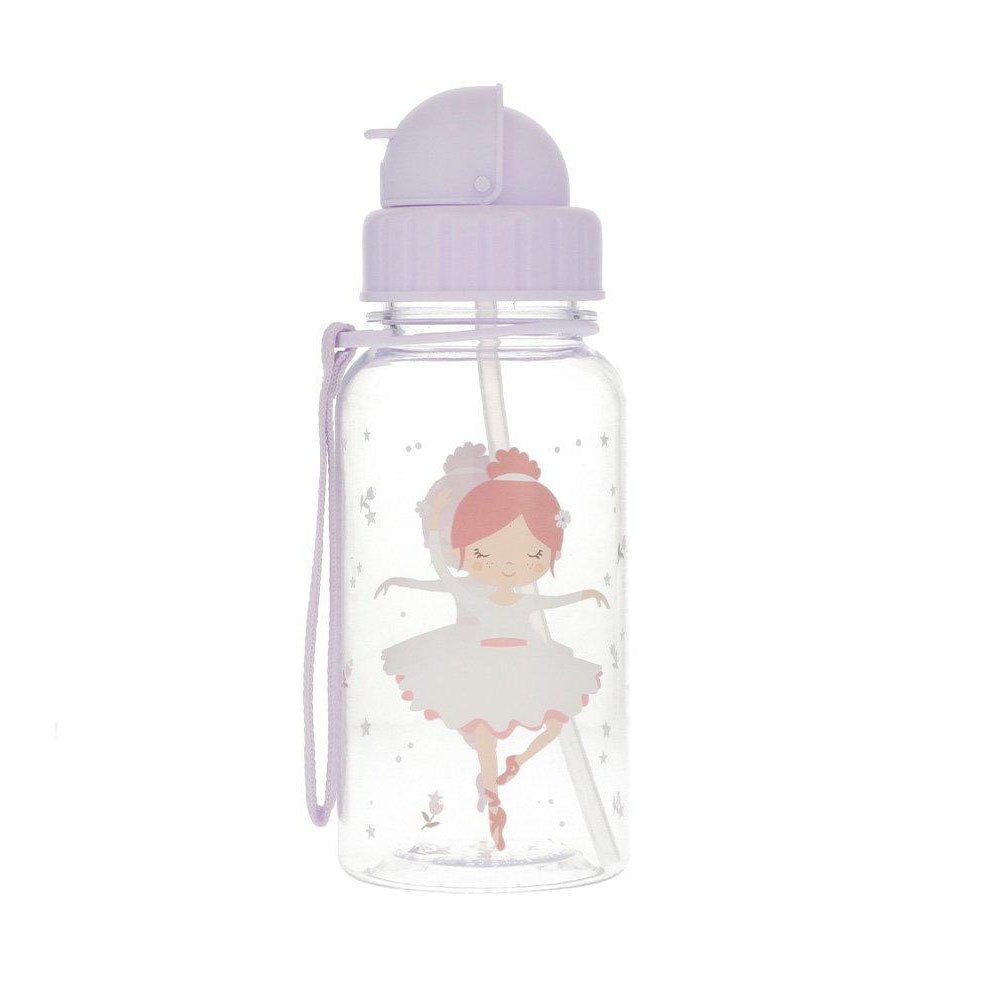 BOTELLA DE PLÁSTICO CON CAÑITA TUTETE ·BALLET· - Happy Moments Baby