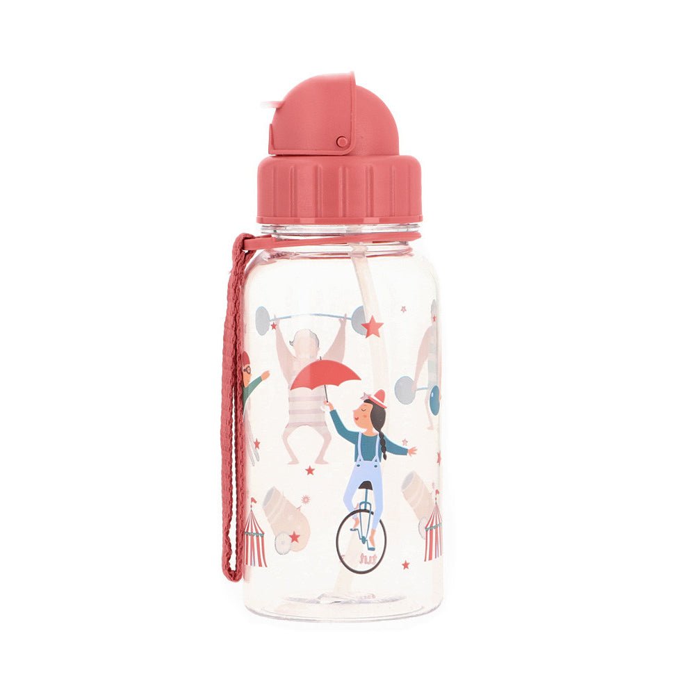 BOTELLA DE PLÁSTICO CON CAÑITA TUTETE ·CIRCUS SHOW· - Happy Moments Baby