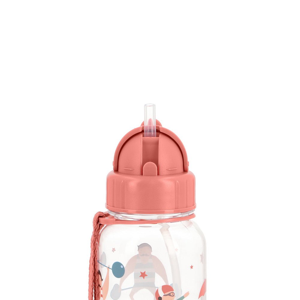 BOTELLA DE PLÁSTICO CON CAÑITA TUTETE ·CIRCUS SHOW· - Happy Moments Baby