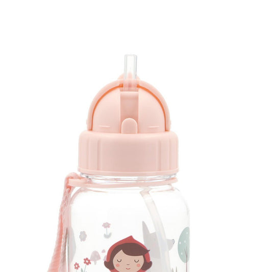 BOTELLA DE PLÁSTICO CON CAÑITA TUTETE ·LITTLE RED· - Happy Moments Baby