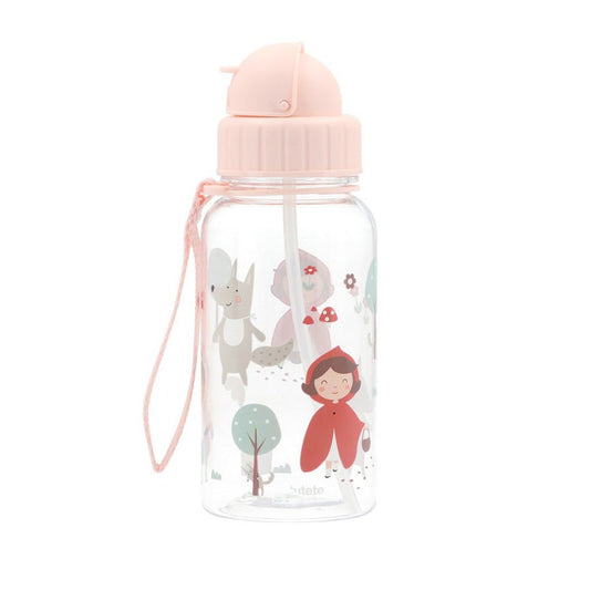 BOTELLA DE PLÁSTICO CON CAÑITA TUTETE ·LITTLE RED· - Happy Moments Baby