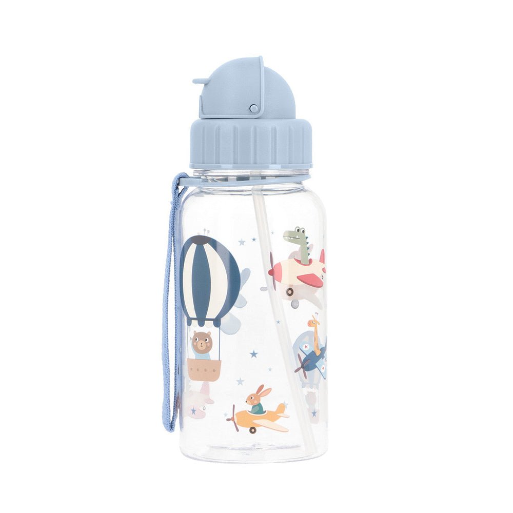 BOTELLA DE PLÁSTICO CON CAÑITA TUTETE ·PLANES· - Happy Moments Baby