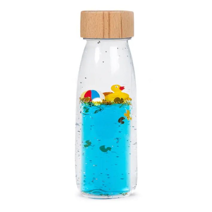BOTELLA SENSORIAL PETIT BOUM ·DUCKY· - Happy Moments Baby