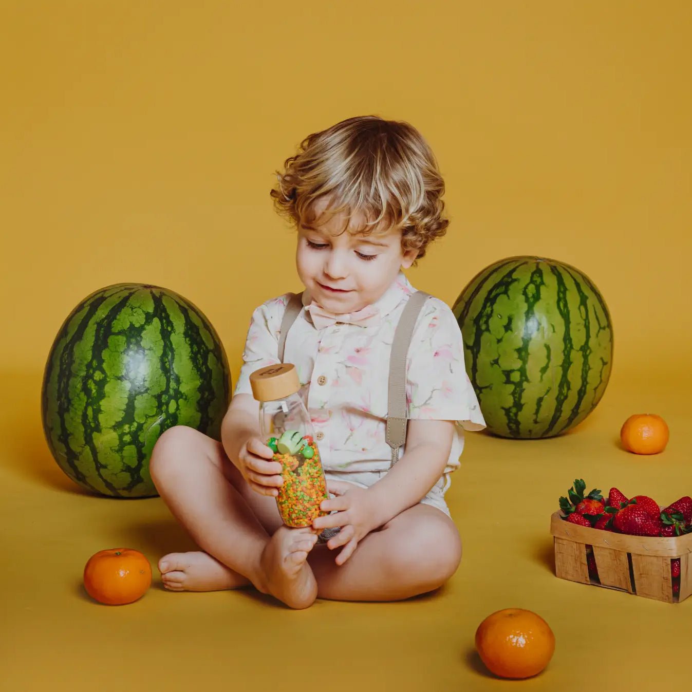 BOTELLA SENSORIAL PETIT BOUM ·FRUITS· - Happy Moments Baby