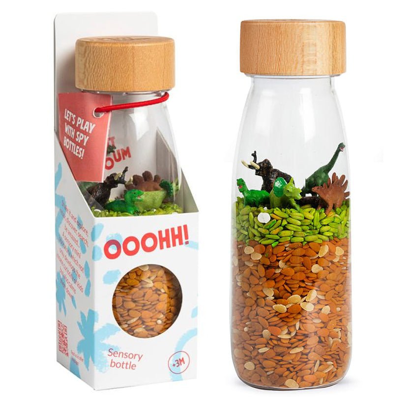 BOTELLA SENSORIAL PETIT BOUM ·JURASSIC· - Happy Moments Baby
