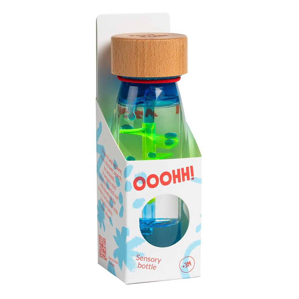 BOTELLA SENSORIAL PETIT BOUM ·SPIRAL BLUE· - Happy Moments Baby