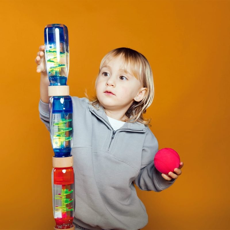 BOTELLA SENSORIAL PETIT BOUM ·SPIRAL BLUE· - Happy Moments Baby