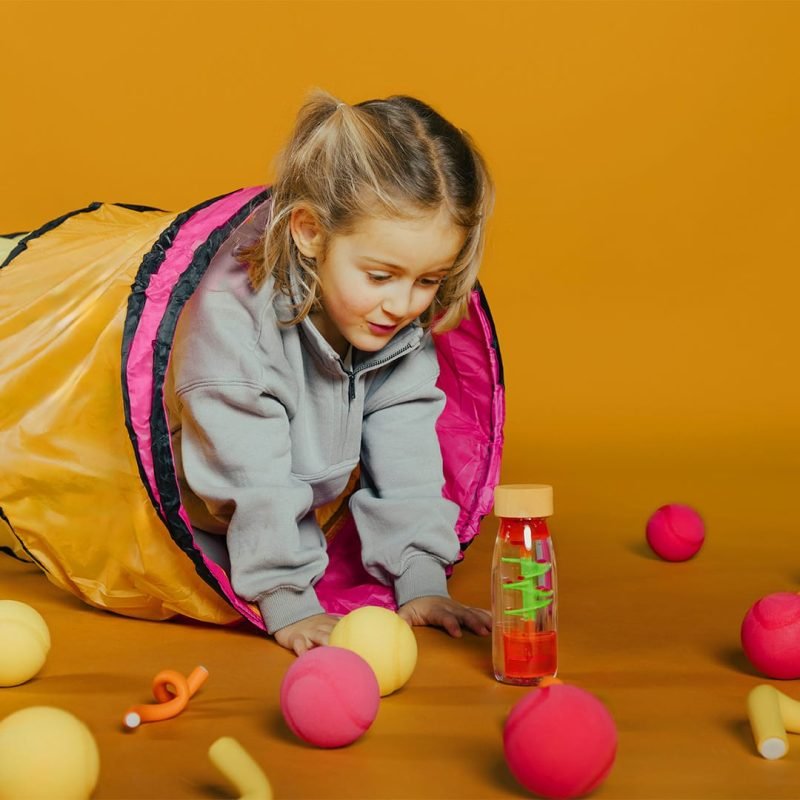 BOTELLA SENSORIAL PETIT BOUM ·SPIRAL PINK· - Happy Moments Baby