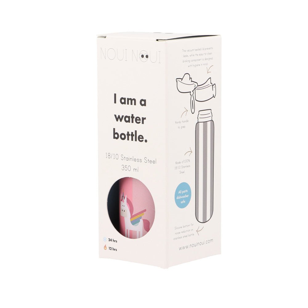 BOTELLA TÉRMICA ACERO INOXIDABLE NOUI NOUI ·UNICORNIO· - Happy Moments Baby