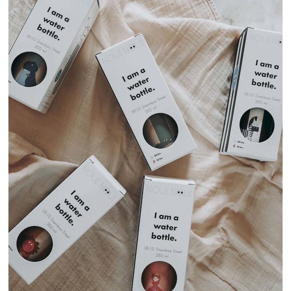 BOTELLA TÉRMICA ACERO INOXIDABLE NOUI NOUI ·ZEBRA· - Happy Moments Baby