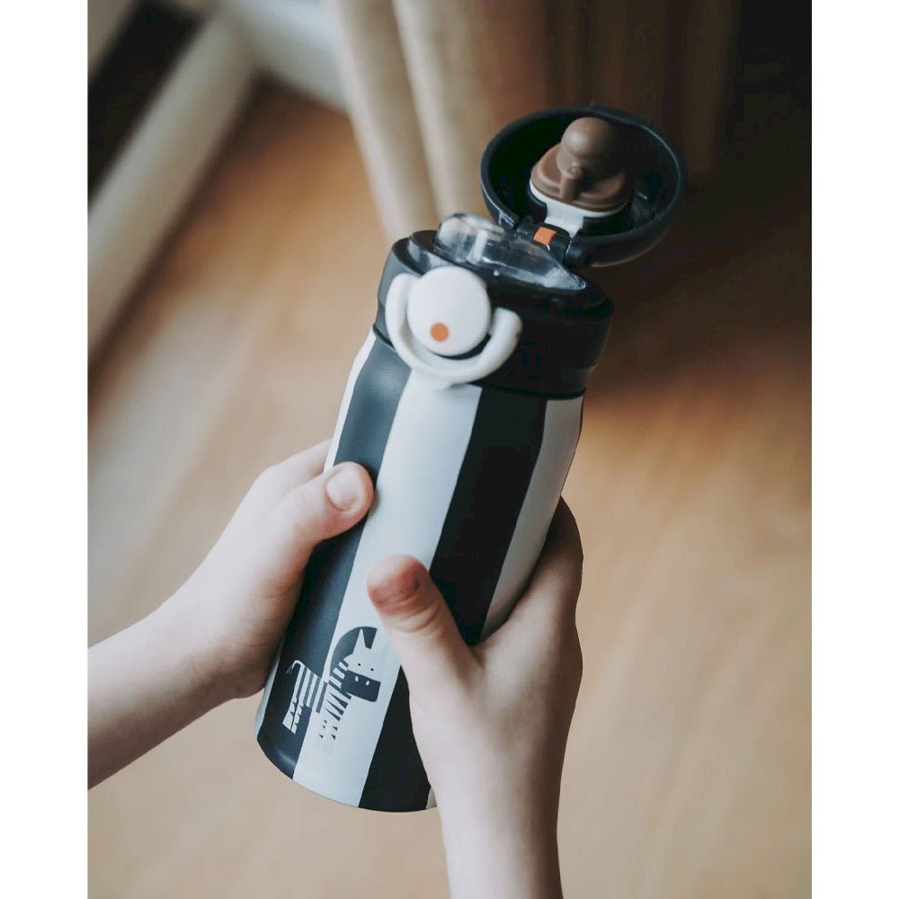 BOTELLA TÉRMICA ACERO INOXIDABLE NOUI NOUI ·ZEBRA· - Happy Moments Baby