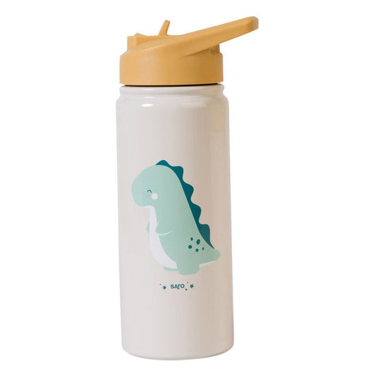 BOTELLA TÉRMICA CON PAJITA 500ML SARO ·DINO· - Happy Moments Baby